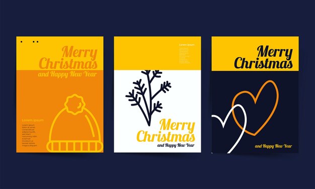 Fond d'affiche d'invitation de fête de noël dans un style plat branché