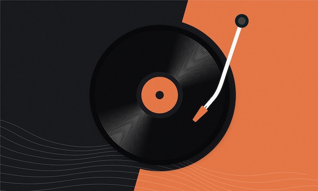 Fond d'album de disques vinyles