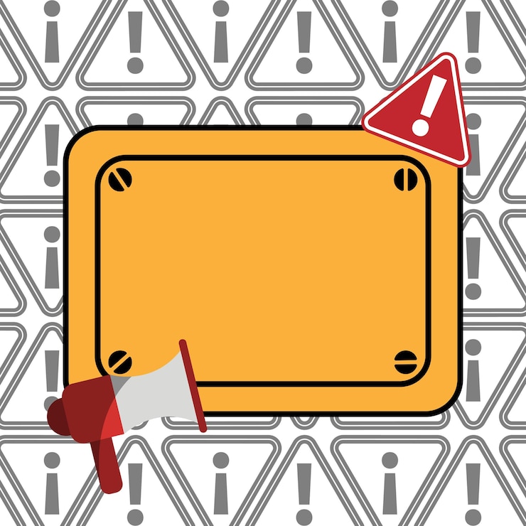 Vecteur fond d'alerte vecteur annonces d'avertissement pour bannières publicités et promotions