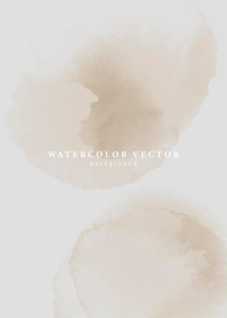 Vecteur fond aquarelle abstrait avec des touches d'aquarelle beiges fond minimaliste pour cartes postales diplômes invitations de mariage cartes de visite et présentations