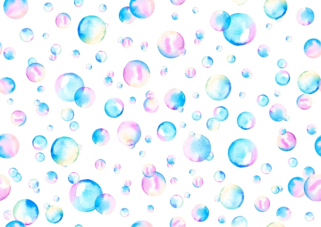 Fond aquarelle avec des bulles.