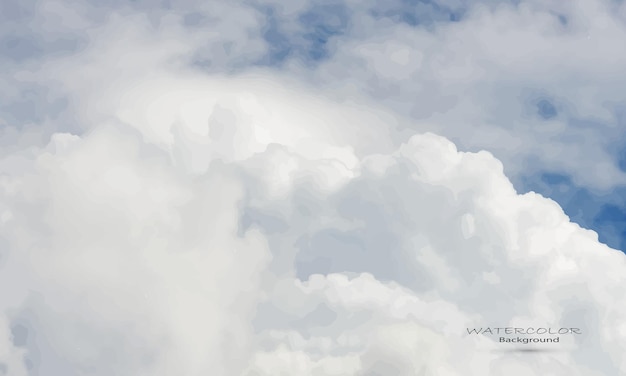 Fond Aquarelle De Ciel Bleu Réaliste