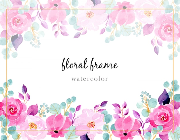 Fond Aquarelle Fleur Rose