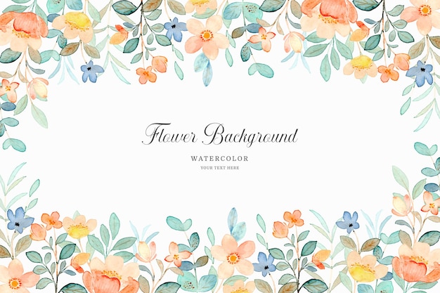 Fond Aquarelle Jardin Floral Sauvage