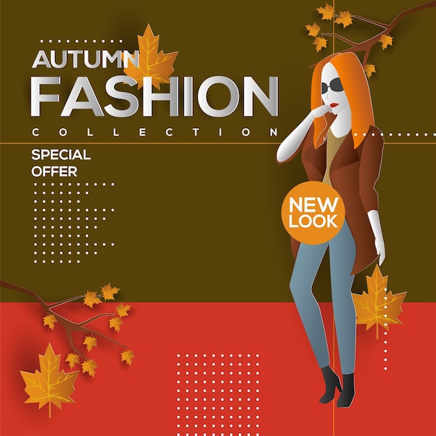 fond d'art papier de mode automne