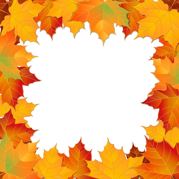 Vecteur fond d'automne avec des feuilles illustration vectorielle