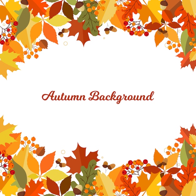 Fond d&#39;automne avec des feuilles