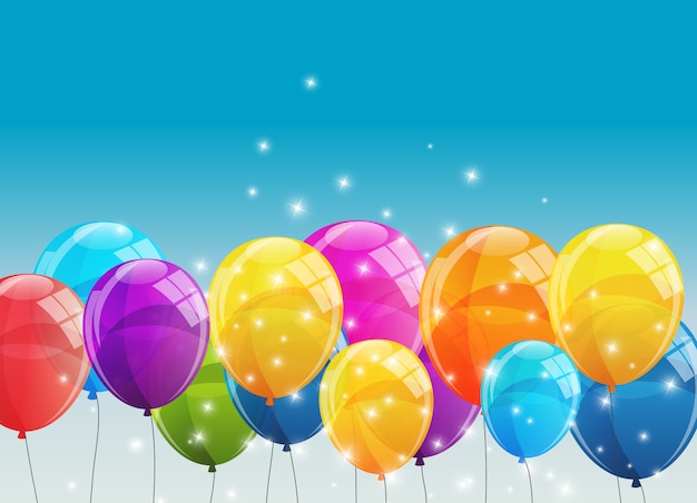 Fond de ballons brillants de couleur