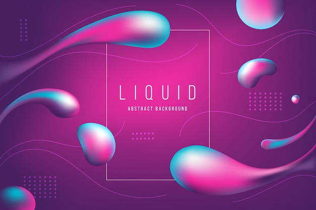 Vecteur fond et bannière abstraite bulle liquide rose et violet