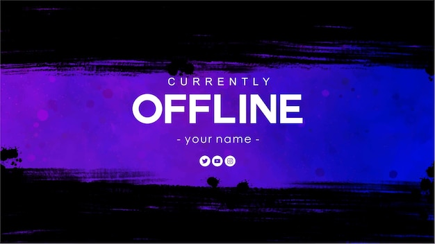 Fond De Bannière Actuellement Twitch Avec Splash Abstrait