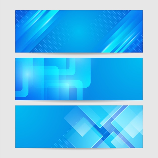 Fond de bannière bleue à dégradation abstraite moderne Vector modèle de bannière de conception graphique abstraite présentation de modèle Web de fond