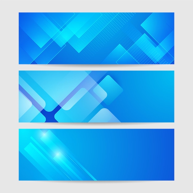Fond de bannière bleue à dégradation abstraite moderne Vector modèle de bannière de conception graphique abstraite présentation de modèle Web de fond