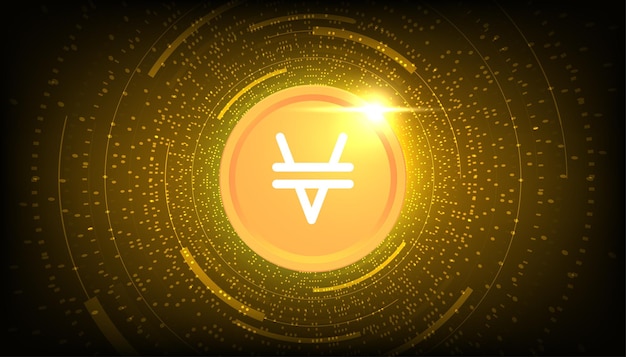 Fond de bannière de concept de crypto-monnaie de pièce de monnaie Venus XVS
