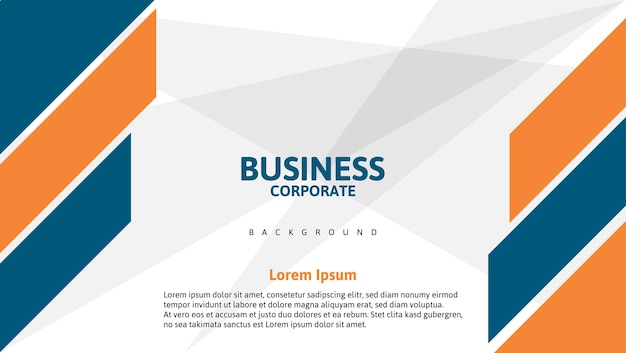 Fond de bannière d'entreprise avec espace de texte de couleur orange et verte