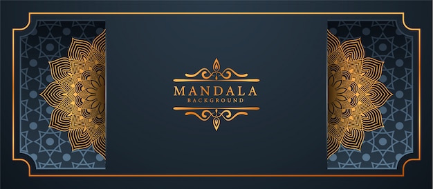 Fond de bannière de mandala de luxe créatif