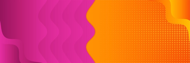 Fond De Bannière Orange Violet. Modèle De Fond De Modèle De Bannière De Conception Graphique Abstraite De Vecteur.