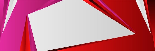 Fond de bannière rose blanc et violet rouge. Modèle de fond de modèle de bannière de conception graphique abstraite de vecteur.