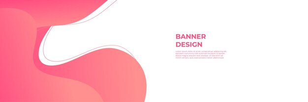 Fond de bannière rouge moderne. Modèle de fond de modèle de bannière de conception graphique abstraite de vecteur.