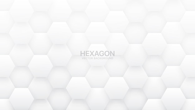 Fond blanc abstrait hexagonal