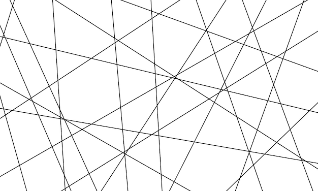 Fond blanc abstrait avec des lignes noires aléatoires