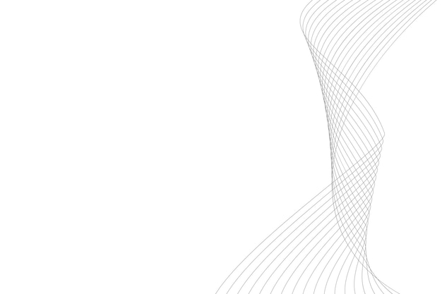 Vecteur fond blanc de vague de ligne abstraite. abstrait de ligne ondulée moderne