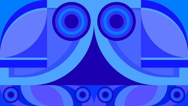 Fond Bleu Abstrait Moderne Avec Toutes Les Formes Géométriques