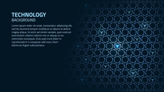 Fond bleu abstrait technologie avec un espace pour le texte