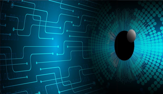 Fond Bleu Concept De Technologie D'avenir Cyber Circuit