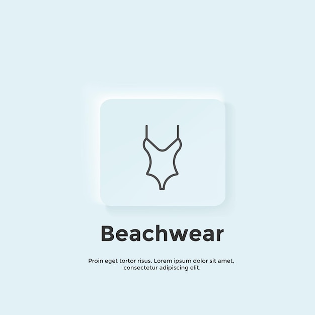 Vecteur un fond bleu avec un logo pour les vêtements de plage.