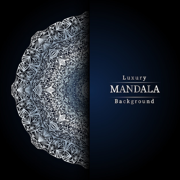 Fond bleu mandala de luxe