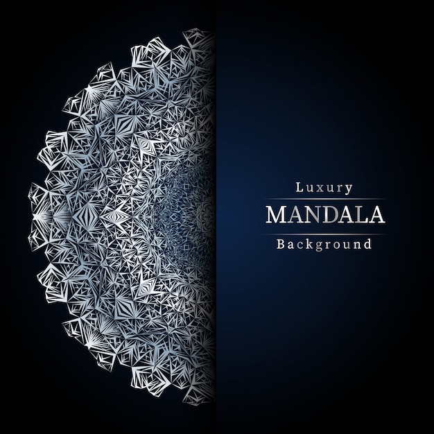 Fond Bleu Mandala De Luxe