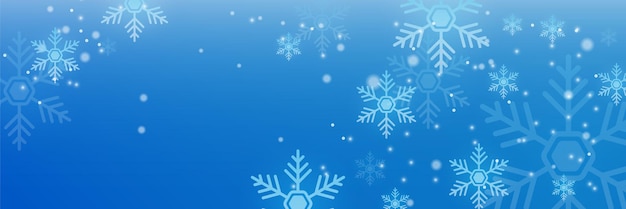 Fond Bleu De Noël Avec Neige Et Flocon De Neige Carte De Noël Avec Illustration Vectorielle De Flocon De Neige Frontière