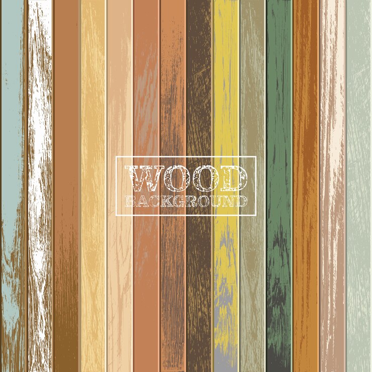 Vecteur fond en bois vintage avec des couleurs anciennes et fanées
