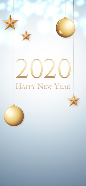 Vecteur fond de bonne année 2020