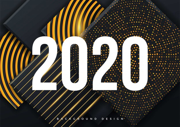 Vecteur fond de bonne année 2020