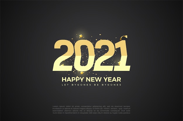 Fond de bonne année 2021 avec deux gradations