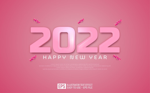 Fond de bonne année 2022 élégant avec fond rose