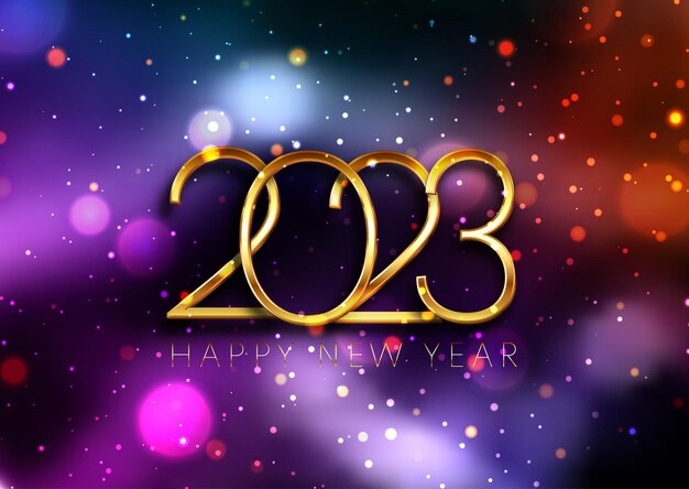 Fond de bonne année avec la conception de lumières bokeh