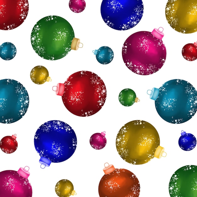 Fond De Boule Colorée De Noël Aquarelle