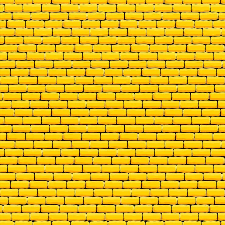 Vecteur fond de brique transparente jaune. illustration vectorielle de la texture du mur.