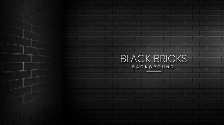 Vecteur fond de briques noires