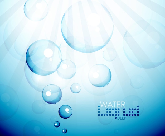 Fond de bulles d'eau profonde