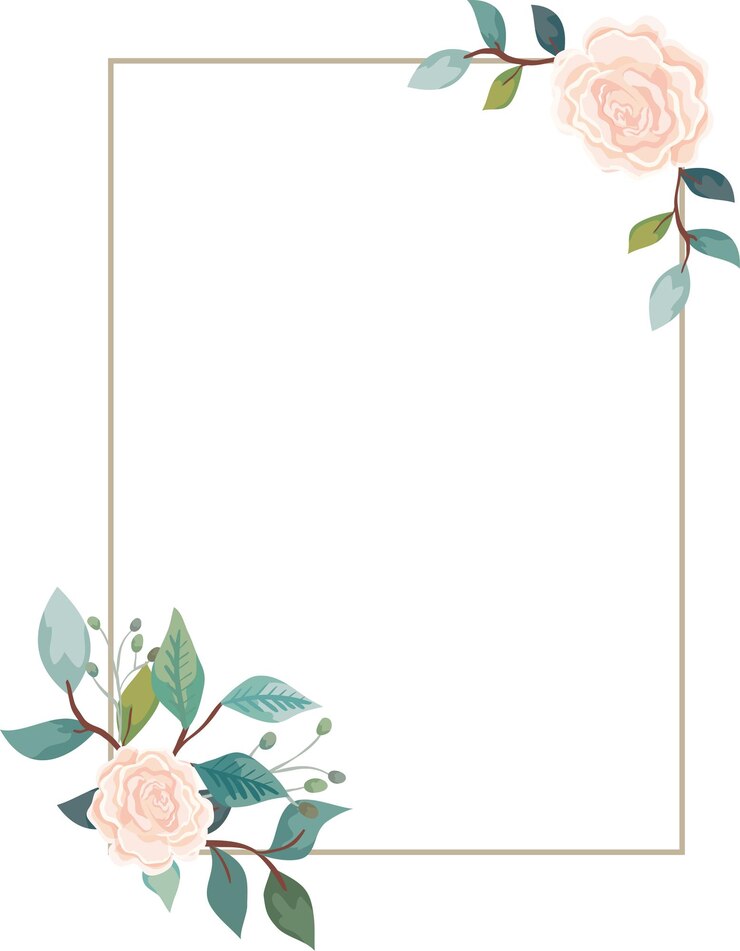 Vecteur fond de cadre de fleurs avec aquarelle