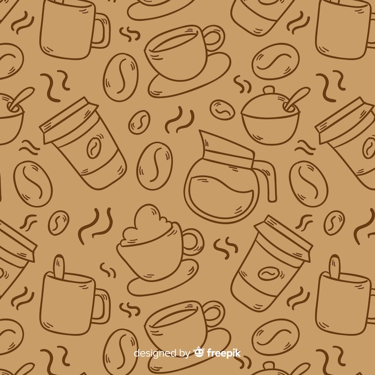 Vecteur fond de café incolore