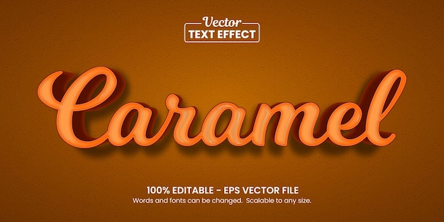 Fond De Caramel Au Chocolat, Effet De Texte Modifiable