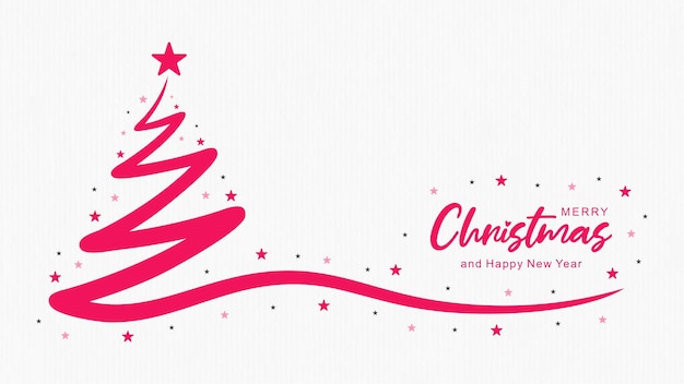 Fond De Carte D'arbre De Noël Dans Le Style D'art En Ligne