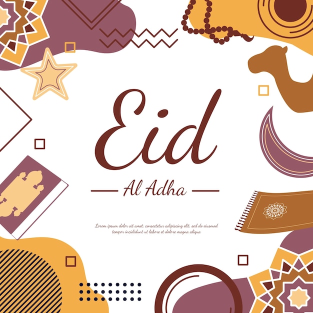 Fond De Carte Cadeau Carré Eid Adha Mubarak événement Islamique