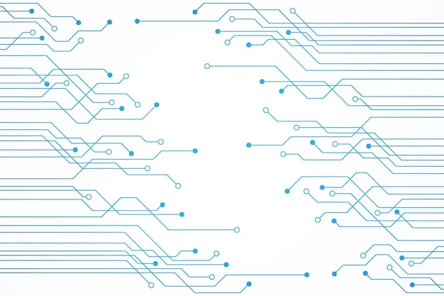 Fond De Carte De Circuit Imprimé Technologie Bleu Abstrait