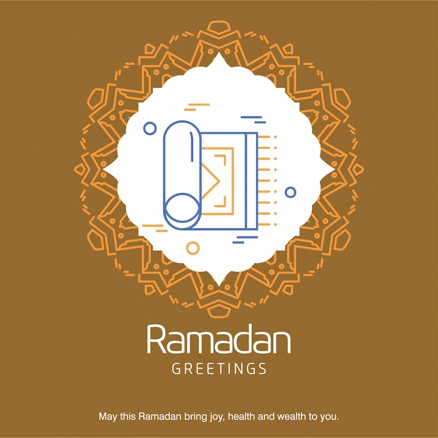 Fond de carte de voeux Ramadan Kareem Vector