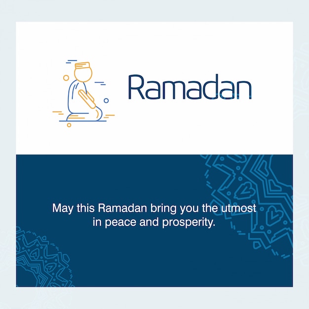 Vecteur fond de carte de voeux ramadan kareem vector